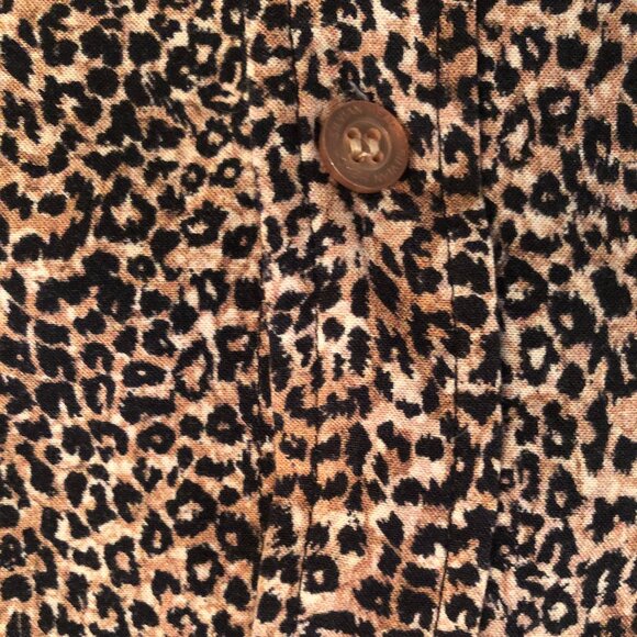 Silvian Heach Italian Leopard Print Long Sleeve Blouse_ Authentic Italian Design - Picture 8 of 9